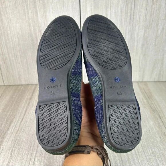 RARE RETIRED Rothy’s Forest Tartan Plaid Round Toe Ballet Flats Womens Size 6.5 - Picture 9 of 10